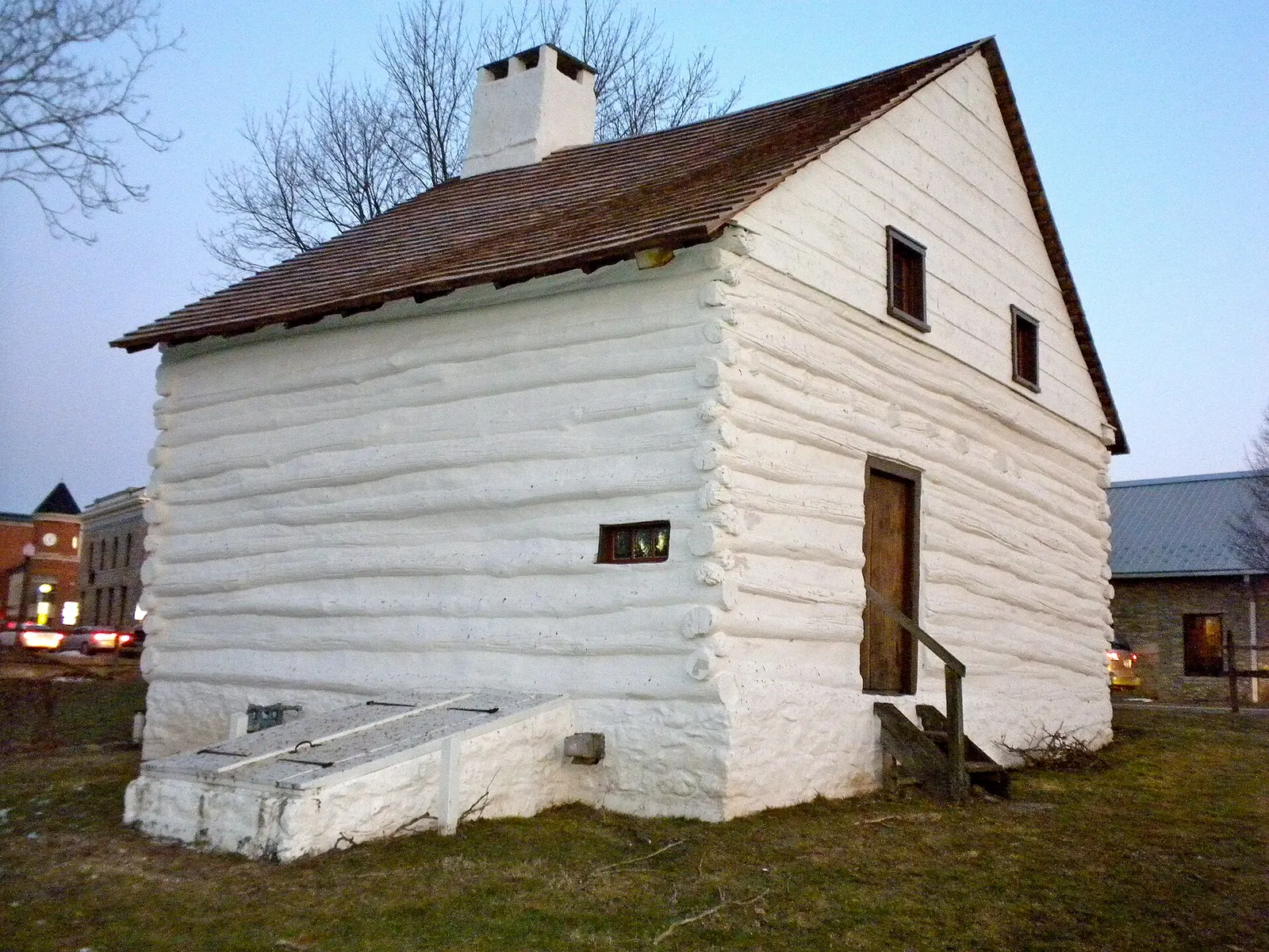 Downingtown Log House beside Brandywine Creek